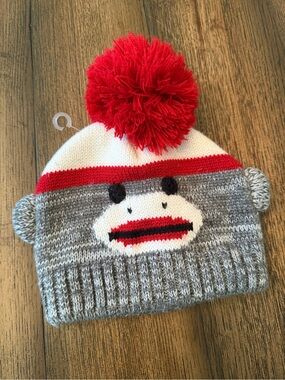 Toby & Me Toddler Boy Girl Unisex “Sock Monkey” Beanie Hat Cap 2-4 years